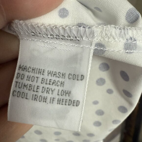 Foxcroft Women's White Button-Down Dress Shirt Wrinkle-Free Fitted Stretch 14 - Picture 7 of 10